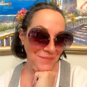 Large ROUND Frame Oversized Sunglasses Embellished with Glitter Trim